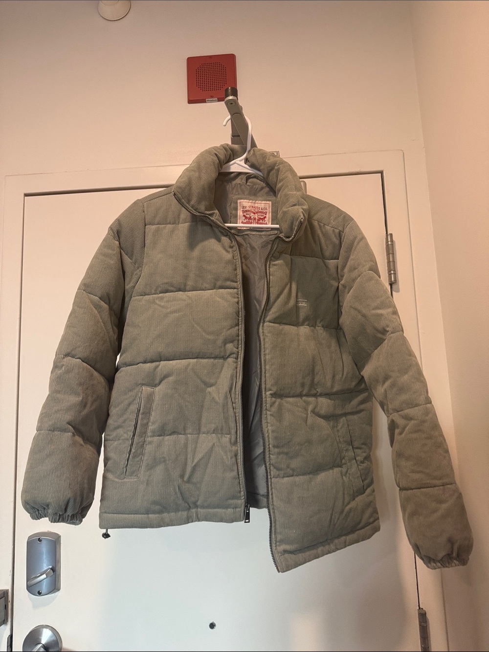 Levi's Sage Green Corduroy Puffer Jacket